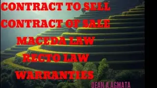 CONTRACT OF SALE|TO SELL|MACEDA|RECTO LAW