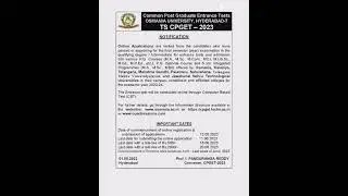 TS CPGET 2023 Notification