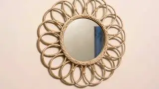 Cane Mirror Home Decor