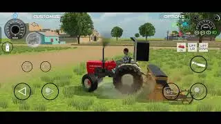Indian vehicles simulator 3D game💬🖤#trending #tractorvideo #harvester #farmer #life viral #videogame