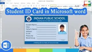 How to Make Student Id Card Design in Ms Word Bengali Tutorial | Student ID Card Design in MS Word