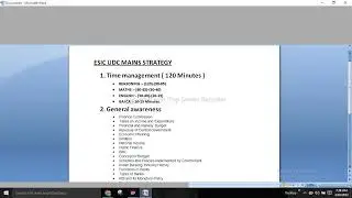 ESIC UDC MAINS Strategy with General awareness source