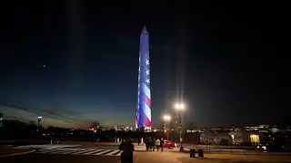 Proyecci&oacute;n completa en el Monumento de Washington por los 250 a&ntilde;os de independencia (sin cortes)