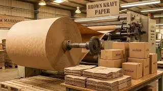 Brown Kraft Paper Roll to Box