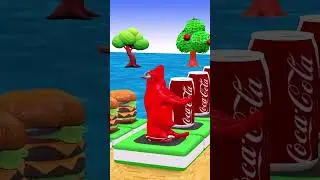 Long Slide Game With Elephant Gorilla Buffalo Hippopotamus Tiger 3d Animal Game Funny 3d Animals