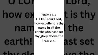 The Book Of Psalms 8 (Psalms 8:1)