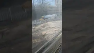 ‼️School Bus packed with students stuck in mud