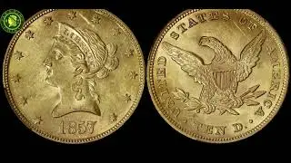 1857 $10 MS61 PCGS