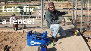 Repairing fence with the Miller Multimatic 215