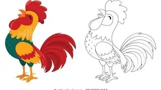 Rooster Coloring for Toddlers 🐓 Easy Step by Step | Fun Farm Animal Coloring Page for Kids
