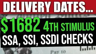 Delivery Dates: $1682 4th Stimulus Check Update Social Security SSI SSDI & Low Income November 2022