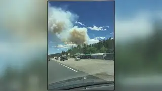 Fire sparks east of Eagle Nest in Ute Park