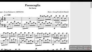 Passacaglia - Georg Friedrich Händel - sheetmusic for harp