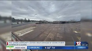 Extreme winds damage roof of Phil Gainer Community Center