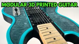 3D Printed SG Guitar Build &ndash; Blue Swirl Resin Top