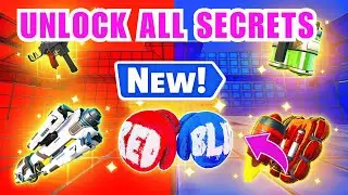 SUPER RED VS BLUE TYPICAL GAMER MAP FORTNITE - ALL SECRETS LOCATIONS PART 15 (BOXING GLOVES)
