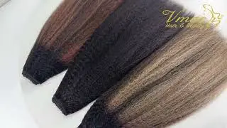 Balayage Color Kinky Straight Bundles #colorhair #hairextensions #balayagehair #kinkystraight #hair