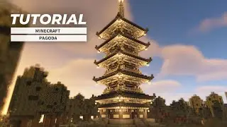 Minecraft: How to Build a Japanese Pale Oak Tower (Japanese Pagoda Tutorial)