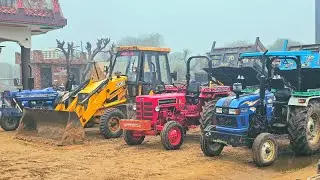 JCB and Tractor Stuck in Mud Mahindra 575 Di Swaraj 855 Eicher 380 Kubota Models | Jcb and Tractor
