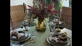 LET'S BEGIN TO BRING IN FALL  - TABLESCAPE TUESDAY #tablescapetuesday25 #falldecor #falltablescape