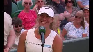 Solana Sierra interview after 2nd round win at 2025 Wimbledon