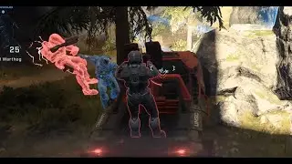 Halo - Hijack a warthog and drive off a cliff!