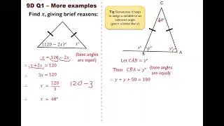 9D Q1 - More isosceles triangle examples