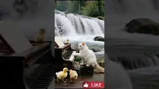 Şelalede Kedi Konseri! 🎹🐱🐥 | Cat Concert at the Waterfall! 🎹🐱🐥