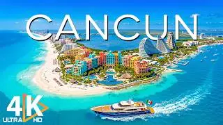 Cancun 4K 🇲🇽 Unreal Deep Blue Caribbean Waters Costa Mujeres Drone Fly With Deep House Chill
