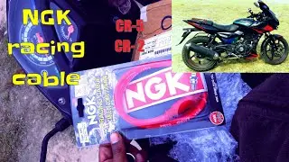 #Pulsar220 upgrade with #NGK #Racing cable 🔥🔥🔥🔥🔥🔥