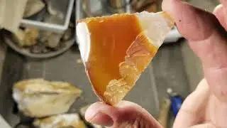 1180 - Challenge - Flintknapping Retail Agate Slab and Strange Limestone
