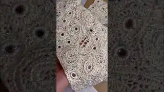 The process of removing Irish lace snood from the needles #irishlace #crochet #crocheting #diy