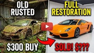 ASMR Lamborghini Gallardo Restoration | Abandoned Rusted Supercar to New #RustedCar #BeforeAfter