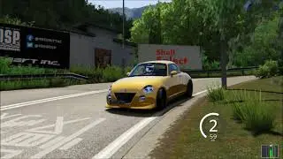 (Yellow Jellybean) Daihatsu Copen@Route Twisk downhill run | Tai Mo Shan track | Assetto Corsa