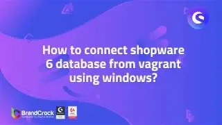 Shopware 6 : How to connect shopware 6 database form vagrant using windows ?