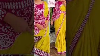✨ New Saree Collection 2025 | Mustard, Blue & Wine #sareecollection2025 #designersarees #shorts