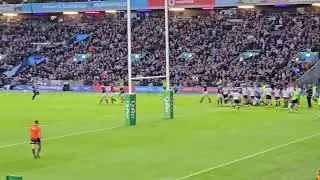 Ewan Ashman try. Scotland rugby fight back v New Zealand All Blacks. 8th November 2025