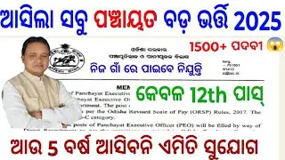 Odisha Panchayat Level Maitri Job 2025/Odisha 10th Pass Maitri Job 2025 Apply/Odisha Gp wise GovtJob