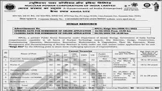 NPCIL 2022 Notification Out | All India | Freshers |