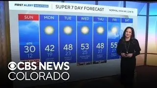 Colorado snow showers come to an end mid-day Sunday