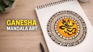 Ganesha Mandala Art | Spiritual &Relaxing Drawing 🕉️#Mandalaart#trending#viral #GaneshaArt#ArtShorts