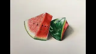 Арбуз / Watermelon in 3d / draw 27 февраля 2019г.