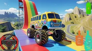 Monster Bus Mega Ramp Challenge 🚌💥 | Insane Stunts & Impossible Jumps | New Stunt Games
