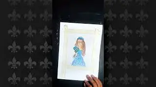 🌸 Beautiful Girl with Flowers | Oil Pastel Art 🌸