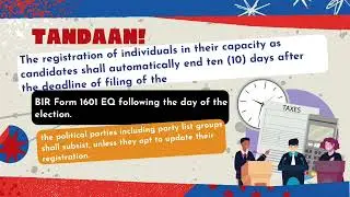 Post Election: Registration of the candidates, political parties/party list groups