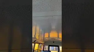 Holes in bus ceiling. #ohio #usa #school