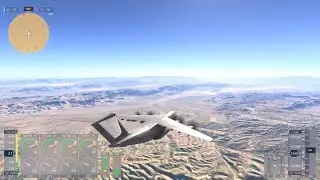 PS5 Microsoft Flight Simulator 2024 Beta Military transport Area 51-Las Vegas Nellis Air force base
