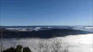 Salins les Bains et le Val d'Amour sous une mer de nuage