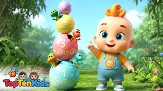 Pop Pop Dino Eggs | Animal Song for Kids | @TopTenKids Nursery Rhymes and Kids Songs