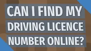 Can I find my driving Licence number online?